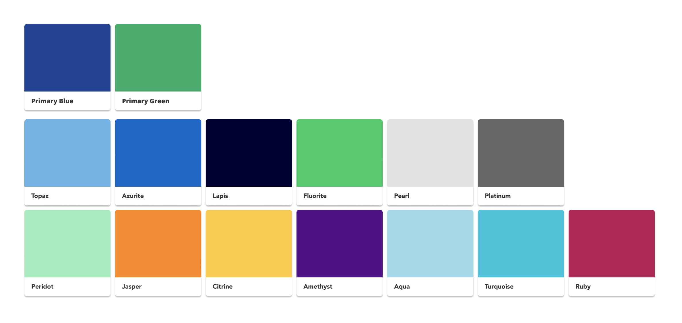 image showing base color palette of brand